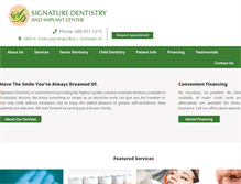 Tablet Screenshot of mysignaturedentistry.com
